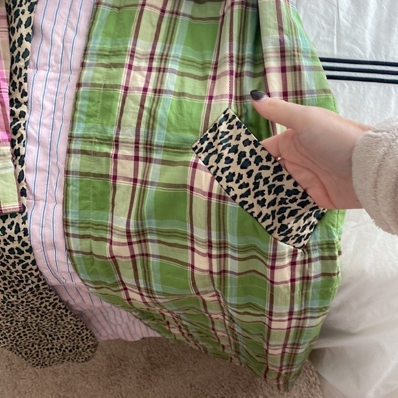 Natasha Zinko- Padded Cotton Multicolored Patchwork Coat - Picture 4 of 5